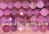 CTG1637 15.5 inches 3mm faceted round tiny ruby beads