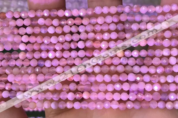 CTG1645 15.5 inches 3mm faceted round tiny moonstone beads