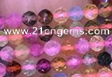 CTG1658 15.5 inches 2.5mm faceted round tiny tourmaline beads