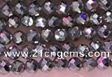 CTG1669 15.5 inches 2mm faceted round tiny pyrite beads