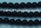 CTG20 15.5 inches 4mm round B grade tiny black agate beads