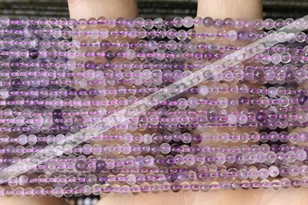 CTG2023 15 inches 2mm,3mm purple fluorite beads