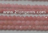 CTG203 15.5 inches 3mm faceted round tiny Chinese pink opal beads