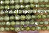 CTG2102 15 inches 2mm faceted round tiny quartz glass beads