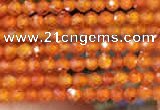 CTG2108 15 inches 2mm faceted round tiny quartz glass beads