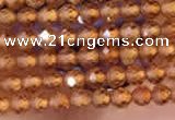 CTG2110 15 inches 2mm faceted round tiny orang garnet beads