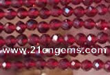 CTG2112 15 inches 2mm faceted round tiny quartz glass beads