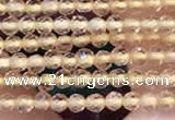 CTG2114 15 inches 2mm faceted round tiny quartz glass beads