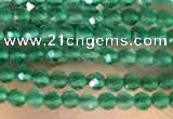 CTG2122 15 inches 2mm,3mm faceted round green agate gemstone beads