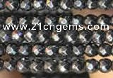 CTG2125 15 inches 2mm,3mm & 4mm faceted round hematite gemstone beads