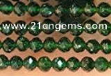 CTG2134 15 inches 2mm,3mm faceted round green goldstone beads