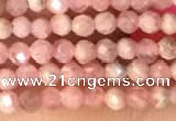 CTG2139 15 inches 2mm,3mm faceted round rhodochrosite gemstone beads