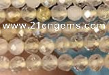 CTG2143 15 inches 2mm,3mm faceted round golden rutilated quartz beads