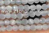 CTG2145 15 inches 2mm,3mm faceted round aquamarine gemstone beads