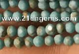 CTG2149 15 inches 2mm,3mm faceted round synthetic turquoise beads