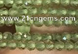 CTG2157 15 inches 2mm,3mm faceted round olive quartz gemstone beads