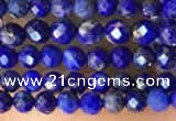 CTG2159 15 inches 2mm,3mm faceted round lapis lazuli beads