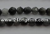 CTG216 15.5 inches 3mm faceted round tiny eagle eye jasper beads