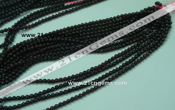 CTG22 15.5 inches 3mm round B grade tiny garnet beads wholesale