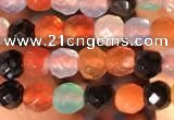 CTG2201 15 inches 2mm,3mm & 4mm faceted round agate gemstone beads