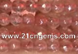 CTG2204 15 inches 2mm,3mm faceted round cherry quartz beads