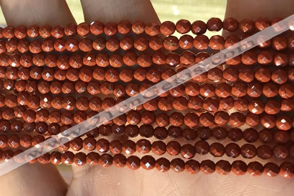 CTG2206 15 inches 2mm,3mm faceted round red jasper beads