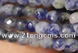 CTG2216 15 inches 2mm,3mm faceted round sodalite gemstone