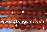 CTG2243 15 inches 2mm faceted round red agate beads