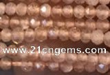 CTG2247 15 inches 2mm faceted round natural sunstone beads