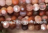 CTG2253 15 inches 2mm faceted round south red agate beads