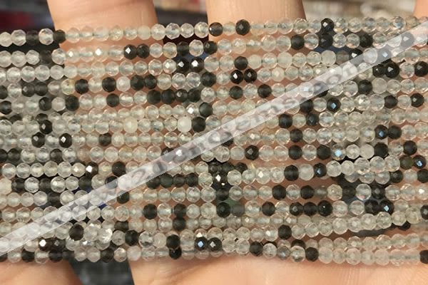 CTG2256 15 inches 2mm faceted round ghost crystal beads