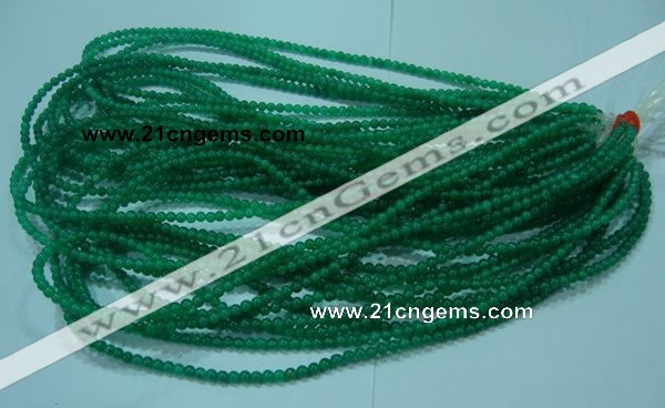 CTG23 15.5 inches 3mm round tiny green agate beads wholesale