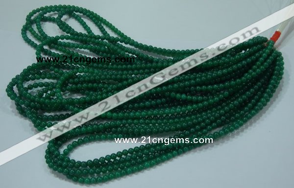 CTG25 15.5 inches 4mm round tiny green agate beads wholesale