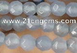 CTG2530 15.5 inches 4mm faceted round agate beads wholesale