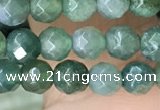 CTG2534 15.5 inches 4mm faceted round moss agate beads