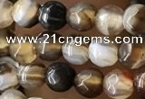 CTG2538 15.5 inches 4mm faceted round agate beads wholesale