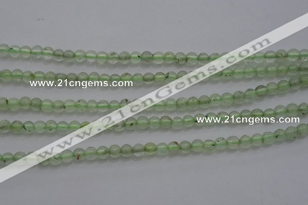 CTG255 15.5 inches 3mm round tiny green rutilated quartz beads