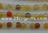 CTG263 15.5 inches 3mm round tiny yellow botswana agate beads wholesale