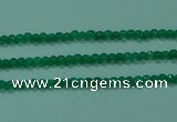 CTG28 15.5 inches 2mm faceted round green agate beads wholesale