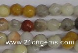 CTG300 15.5 inches 3mm faceted round ting crazy lace agate beads