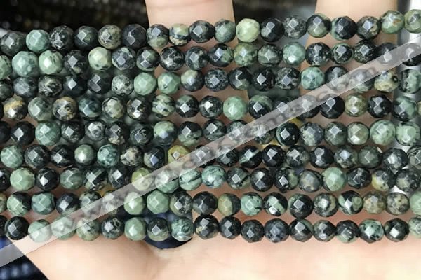 CTG3561 15.5 inches 4mm faceted round kambaba jasper beads