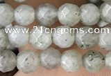 CTG3585 15.5 inches 4mm faceted round labradorite beads