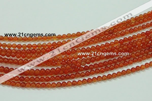 CTG37 15.5 inches 2mm round grade A tiny red agate beads wholesale