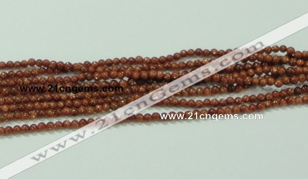 CTG40 15.5 inches 2mm round tiny goldstone beads wholesale