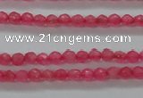 CTG402 15.5 inches 2mm faceted round tiny dyed candy jade beads