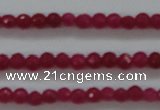 CTG403 15.5 inches 2mm faceted round tiny dyed candy jade beads