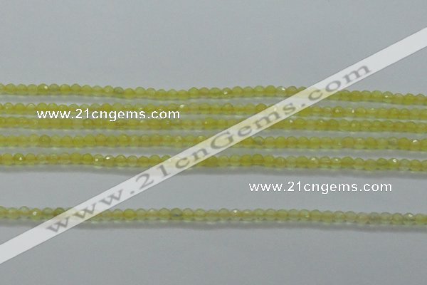 CTG406 15.5 inches 2mm faceted round tiny dyed candy jade beads