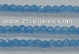 CTG409 15.5 inches 2mm faceted round tiny dyed candy jade beads