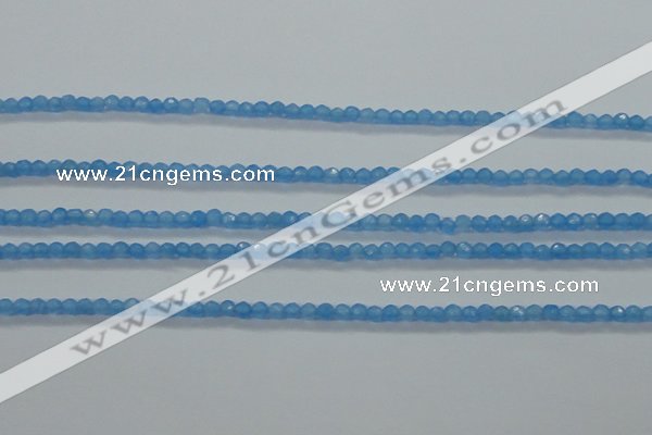 CTG409 15.5 inches 2mm faceted round tiny dyed candy jade beads