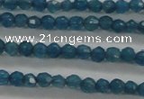 CTG410 15.5 inches 2mm faceted round tiny dyed candy jade beads